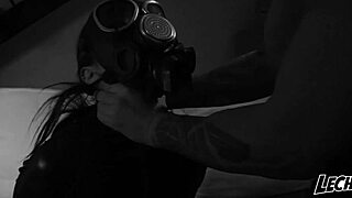 Pamela Sanchez Rides Hairy Beaver In Leather Mask BDSM