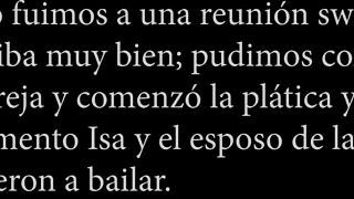 Isa with a single friend in a group setting