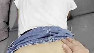 the neighbor invited the teen for anal in his apartment