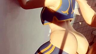 Chun Li Sneaks Rough Anal Action in Fortnite Bathroom Scene