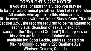 maxine shows off her sex toy collection in lingerie