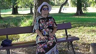 hey, check out this hairy mature flashing in the park?