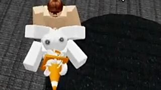 Slutty Roblox Bunny Girl Sneaks Into Boys Locker Room And Gets Fucked Hard!