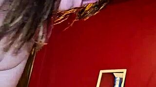 She screams, 'Cumming hard riding your monster cock!'