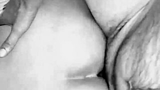 the colombian amateur gets her big ass fucked by a monster cock in black and white