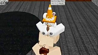 Slutty Roblox Bunny Girl Sneaks Into Boys Locker Room And Gets Fucked Hard!