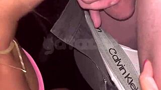 Wife Gives To Well-Endowed Man In Swing Cabin In Front Of Cuckold Husband