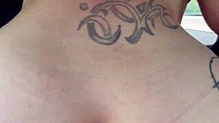 Busty hooker rides reverse cowgirl in car!