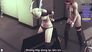 The spoiled Asian girl causes trouble in the house.