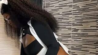 Ebony Maid Caught Riding Boss's Cock 😏