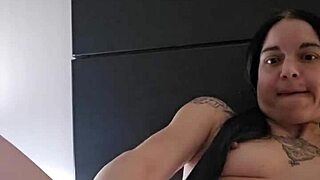 Emy angel touches herself and rubs on her toy while groping