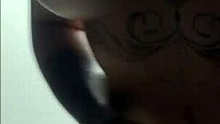 brazilian babe with tattoos rips clothes in striptease