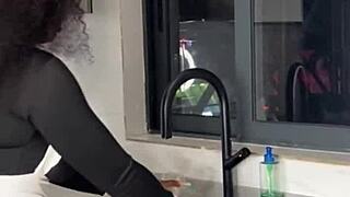 Ebony Maid Caught Riding Boss's Cock 😏