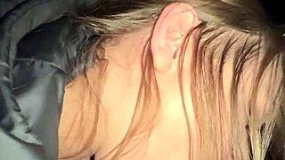 Wife flashes big tits in outdoor toilet before bold fucking with monster cock