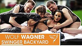 i just love outdoor orgy with two milfs enjoying solid boners in sunshine