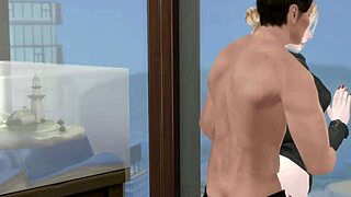 My boss bangs my wife in steamy office sex from Sims 4 erotic story.