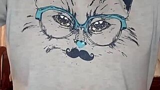 Lonely Latina asks neighbor for company, leading to doggystyle sex and blowjob.