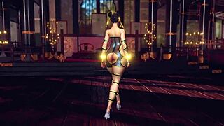 uh, busty chun li poses solo in slutty bodysuit at temple!