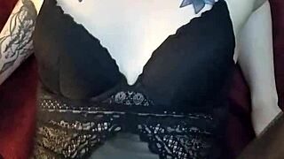 doing a footjob in stockings first try in my life, homemade fetish with cumshot pov