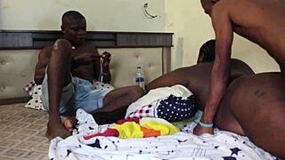 Gangbang orgy with two bad bitches bent over