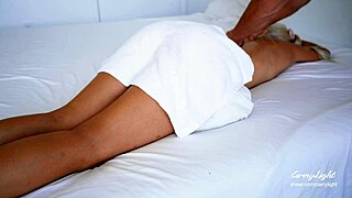 step mom gets full oil massage and creampie