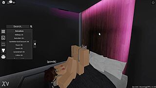Girlfriend gives intense footjob in roblox