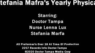 Dr Tampa - Stefania Mafra - Yearly Physical, tanned Latina nurse with big tits.