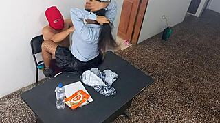 my stepfathers secretary gives herself to me in the office and i fucked her because im a whore standing sex in the office