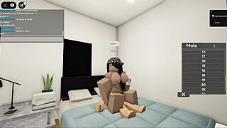 Couple with big tits having sex on Roblox platform.