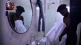 Estatic Squirts Swallows Cum from Massive Cock