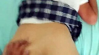 The rich student with long hair gets provocatively fucked in her uniform in the bedroom