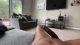 bust a huge nut on her perfect ass and kept doggystyle fucking