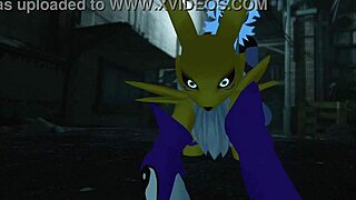 Damn! Renamon gets pounded hard in public!
