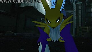 Damn! Renamon gets pounded hard in public!