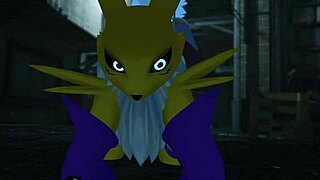 Damn! Renamon gets pounded hard in public!