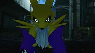 Damn! Renamon gets pounded hard in public!