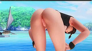 Is Lei Fang Teasing On The Beach With Her Big Ass?
