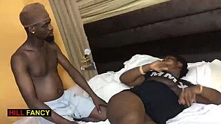 Horny chubby wife screams for husband's monster big black cock