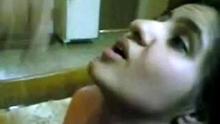 round ass couple enjoys blowjob and facial on webcam