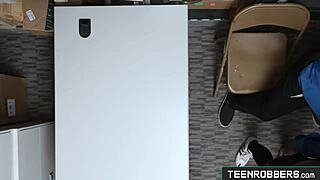 mall guard fucks curvy teen shoplifter in taboo pov encounter