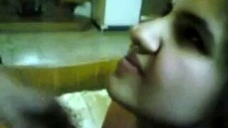 round ass couple enjoys blowjob and facial on webcam