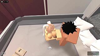 blonde fucks stranger in bed