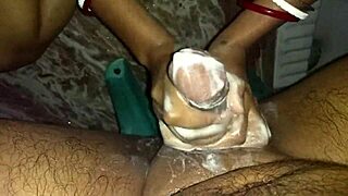 The Sexy Indian Wife Gives Her Husband A Handjob So Well