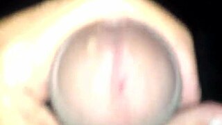 feeling the thrill of pissing on my big cock in the mug