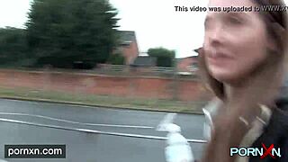 Horny Skinny Leyla Flashes In Public?