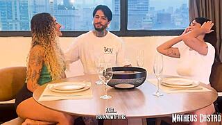 challenged my friends in a game with threesome prize in my apartment collab bruninha the surfer and stellar