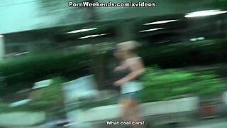 Intense Blowjob With Clothes Ripped In Front Of Mirror.