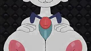 female cinderace - beatbanger titty fuck and cum on big tits