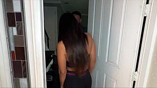 latina milf enjoys sexy massage with big black cock and blowjob