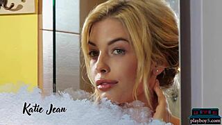 SEXY CANADIAN BLONDE KATIE JEAN SOLO SOFTCORE STRIPTEASE